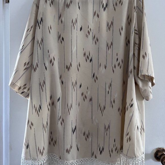 Flowy, Fringe Blouse/Cover Up - Picture 4 of 4